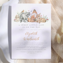 Bosdieren Baby Shower in Vintage Stijl