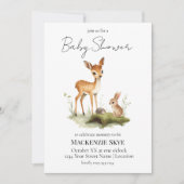 Bosdieren Baby Shower Kaart (Voorkant)