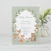 Bosdieren Baby Shower Kaart (Staand voorkant)