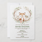 Bosdieren Baby Shower Kaart (Voorkant)