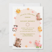 Bosdieren Baby Shower Kaart (Voorkant)