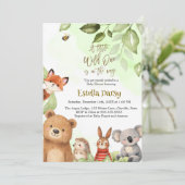 Bosdieren Baby Shower Kaart (Staand voorkant)