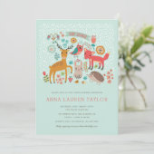 Bosdieren Baby Shower Kaart (Staand voorkant)