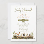 Bosdieren Baby Shower Kaart (Voorkant)