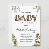 Bosdieren Baby Shower Kaart (Voorkant)