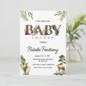 Bosdieren Baby Shower Kaart (Staand voorkant)