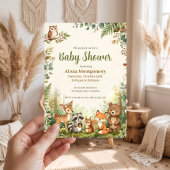 Bosdieren Baby Shower Kaart