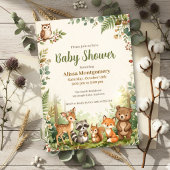 Bosdieren Baby Shower Kaart