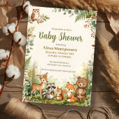 Bosdieren Baby Shower Kaart