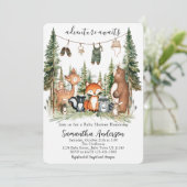 Bosdieren Baby Shower Kaart (Staand voorkant)
