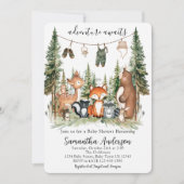 Bosdieren Baby Shower Kaart (Voorkant)