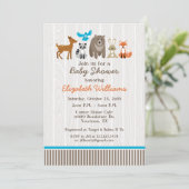 Bosdieren Baby Shower Kaart (Staand voorkant)