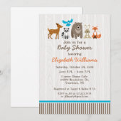 Bosdieren Baby Shower Kaart (Voorkant / Achterkant)