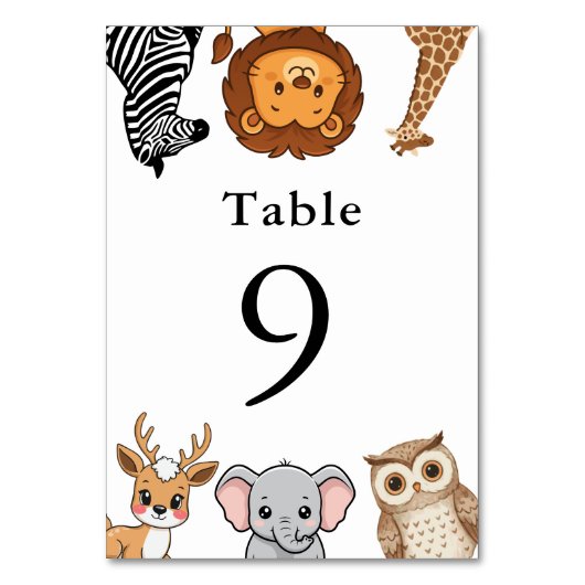 Bosdieren Baby Shower Kaart (Voorkant)