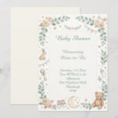 Bosdieren Baby Shower Kaart (Voorkant / Achterkant)