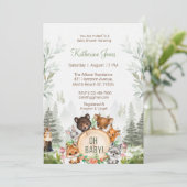 Bosdieren Baby Shower Kaart (Staand voorkant)