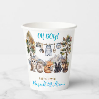 Bosdieren baby shower papieren bekers