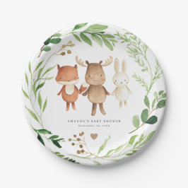 Bosdieren Baby Shower Papieren Borden Bordje