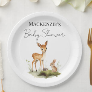 Bosdieren Baby Shower Papieren Bordje