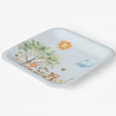 Bosdieren Baby Shower   Papieren Bordje (Gebogen)