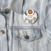Bosdieren Baby Shower Ronde Button 5,7 Cm (In situ)