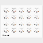 Bosdieren Baby Shower Ronde Sticker (Vel)