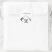 Bosdieren Baby Shower Ronde Sticker (Tas)