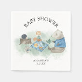 Bosdieren - baby shower servet (Voorkant)
