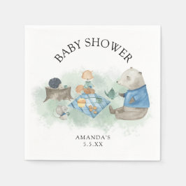 Bosdieren - baby shower servet