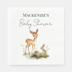 Bosdieren Baby Shower Servet
