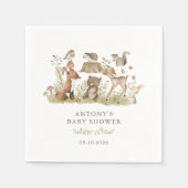 Bosdieren Baby Shower Servetten (Voorkant)