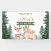 Bosdieren Baby Shower Spandoek (Horizontaal)