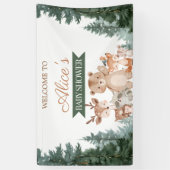 Bosdieren Baby Shower Spandoek (Verticaal)
