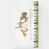 Bosdieren Baby Shower Spandoek (Verticaal)