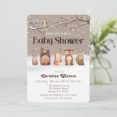 Bosdieren Baby Shower Uitnodiging (Staand voorkant)