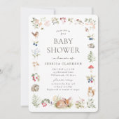 Bosdieren Baby Shower Uitnodiging (Voorkant)