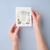 Bosdieren Baby Shower Uitnodiging Flyer (Hand)