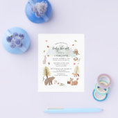 Bosdieren Baby Shower Uitnodiging Flyer (Enkel)