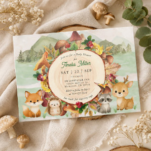 Bosdieren Baby Shower voor Jongen Kaart