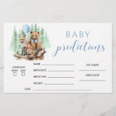 Bosdieren baby shower voorspellingen briefpapier (Voorkant)