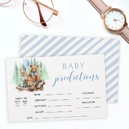 Bosdieren baby shower voorspellingen briefpapier