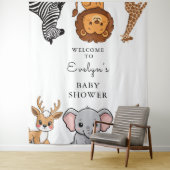 Bosdieren Baby Shower Wandkleed (In situ)