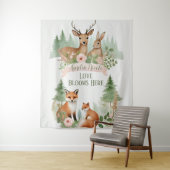 Bosdieren Baby Shower Wandkleed (In situ)