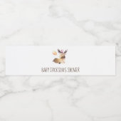 Bosdieren Baby Shower Waterfles Etiket (Enkel label)