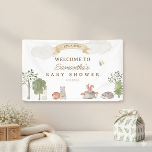 Bosdieren Baby Shower Welkom Banner