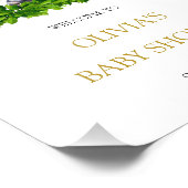 Bosdieren baby shower welkomstbord foto afdruk (Hoek)