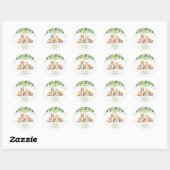 Bosdieren Baby showers Bosneutrale gunst Ronde Sticker (Vel)