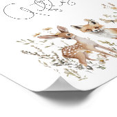 Bosdieren Baby showers Kaarten en geschenken Poster (Hoek)