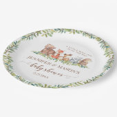 Bosdieren baby showers papieren borden papieren bordje (Gekanteld)