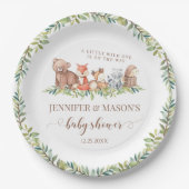 Bosdieren baby showers papieren borden papieren bordje (Voorkant)